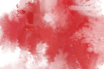 Abstract watercolor red background. Paint smears, splashes, streaks, blurring, gradient, drops. Texture, background design, banner, calendar, business card, postcard.