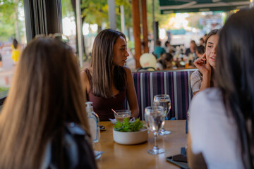 Talking while sitting and drinking coffee