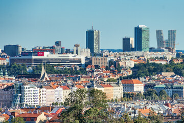 Fototapeta na wymiar View of modern Prague