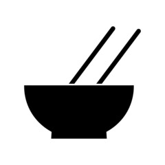 Bowl icon, food sign isolated on background, vector illustration, meal dinner symbol design