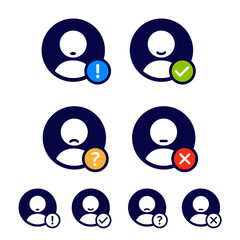 Icons Persons Indicator Valid Refus Ask Error