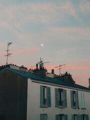 sunset over the city