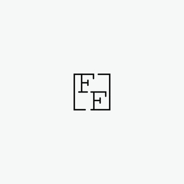 FF retro initial logo best in high quality professional design that will print well across any print media
