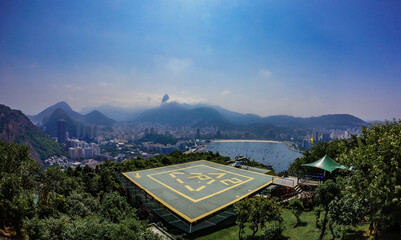 Brazil, Rio de Janeiro, February 2016, helipad from which helicopter tours to the statue of Christ start © Iuliia