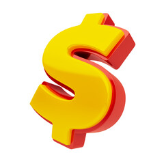 3d dollar sign for composition