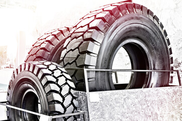 Dump truck and tractor tires