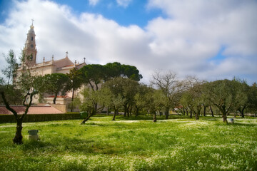 A rear view of Fatima Sanctuary