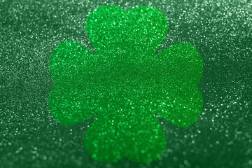 St.Patrick 's Day. Celebration. Green background with clover pattern.