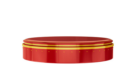 3d red podium for composition