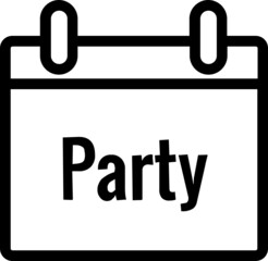 party calendar  line icon