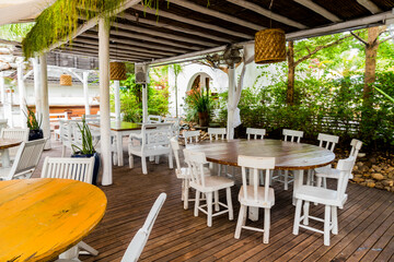 Beautiful Greek Style Restaurant Lounge Rustic Contemporary Architecture Decoration Garden By The Lake