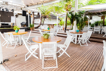 Beautiful Greek Style Restaurant Lounge Rustic Contemporary Architecture Decoration Garden By The Lake