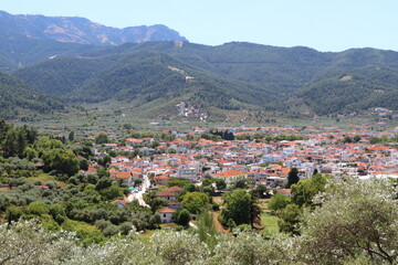 Fototapeta na wymiar Top view of Limenas city