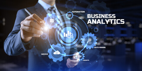 Business analytics BI intelligence Big data analyze concept.