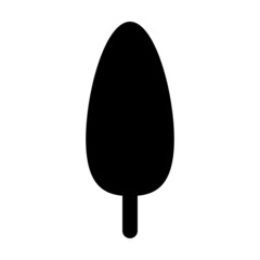 Tree icon vector glyph symbol for nature, ecology and environment in a flat color illustration