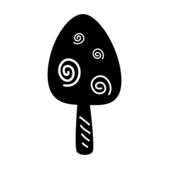 Tree icon vector glyph symbol for nature, ecology and environment in a flat color illustration