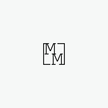 MM retro initial logo best in high quality professional design that will print well across any print media