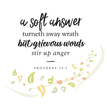 Proverbs 15:1 KJV Bible Verse Quote Design