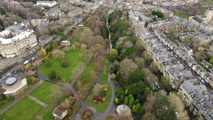 Valley Gardens in Harrogate North Yorkshire United Kingdom Drone Aerial Photography