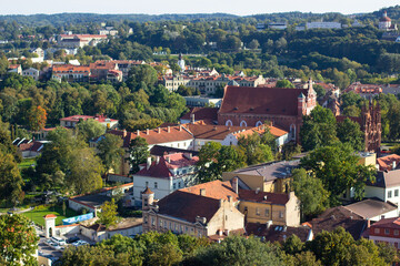 Fototapeta na wymiar Vilnius: view from charles bridge