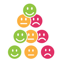 Three variants of persons with different emotional mood: positive, negative, neutral.