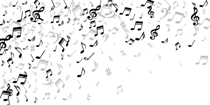 Music notes flying vector design. Symphony