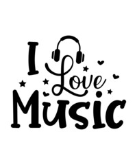 Music SVG Bundle, Music Notes SVG, I Love Music, Music Staff Svg, Whole Note Svg, Headphones Svg, Microphone Svg, Music Clip Art