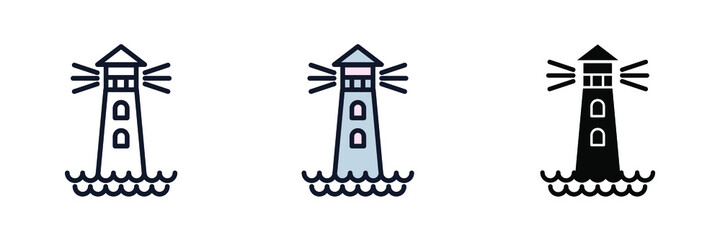 lighthouse icon symbol template for graphic and web design collection logo vector illustration