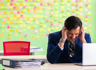 Businessman with many conflicting priorities