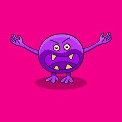 Cute doodle of monster illustration