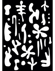 Pattern with abstract bubble shapes. Contemporary wallpaper.