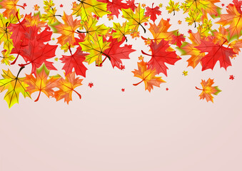 Ocher Foliage Background Beige Vector. Leaves October Design. Golden Decor Plant. Canadian Floral Illustration.