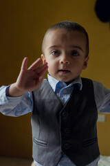 elegant diplomatic boy portrait