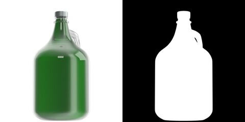 3D rendering illustration of a glass jug