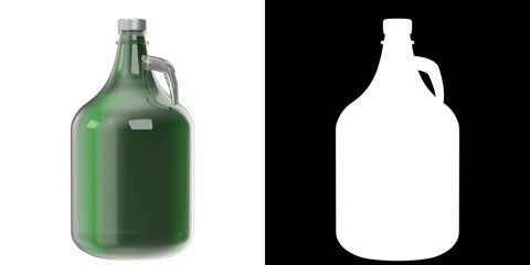 3D rendering illustration of a glass jug