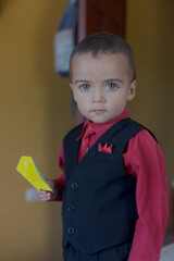 elegant diplomatic boy portrait