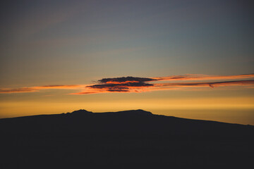 sunset in the mountains