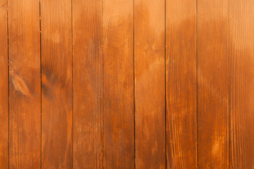 Vintage brown wood background texture with knots and nail holes. Old painted wood wall. Wooden dark horizontal boards