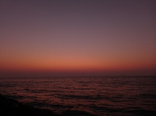 sunset hues at the sea 