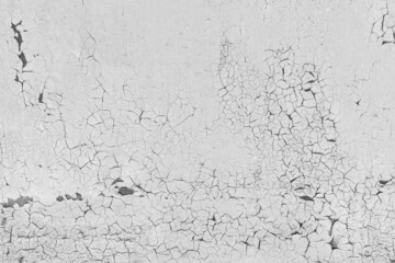 White old peeling paint steel cracked texture worn metal gray background surface weathered iron