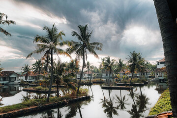 Fototapeta na wymiar Kerala, a state on India's tropical Malabar Coast, has nearly 600km of Arabian Sea shoreline.