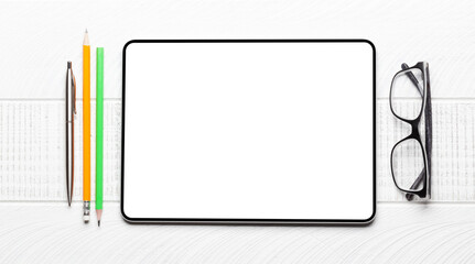 Tablet with blank screen