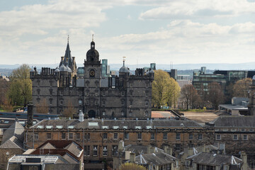 View of scenic city of Edinburgh, Scotland.