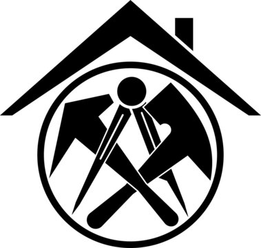 Dachdeckerwerkzeuge, Dach, Werkzeuge, Dachdecker Logo, Aufkleber Label
