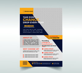 Amazing corporate business Flyer design a4 vector eps template