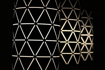 Black and white chandelier 