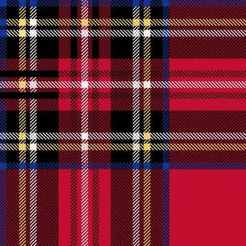 Tartan Check Pattern In Black, Red, White. Sleeveless Herringbone Textured Background For Flannel Shirt Or Other Modern Fall Winter Textile Print.