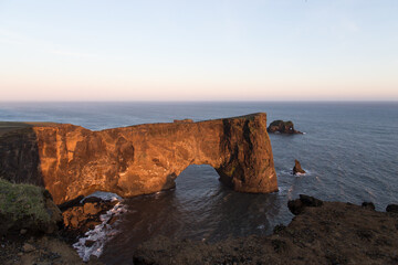 cliffs at sunset