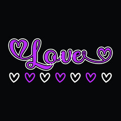 love, T-shirt design