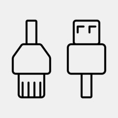 Obraz premium USB Cable icon is made to complement your design needs, such as flyers, mobile and web applications and others.